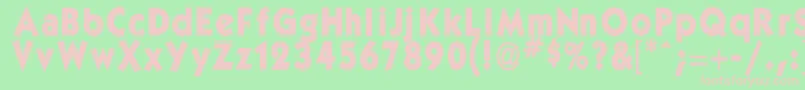 GorlockBold Font – Pink Fonts on Green Background