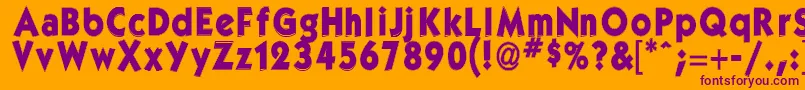 GorlockBold Font – Purple Fonts on Orange Background