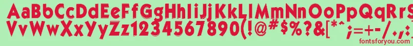 GorlockBold Font – Red Fonts on Green Background