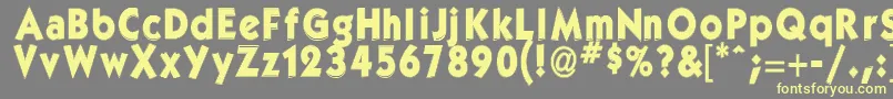 GorlockBold Font – Yellow Fonts on Gray Background