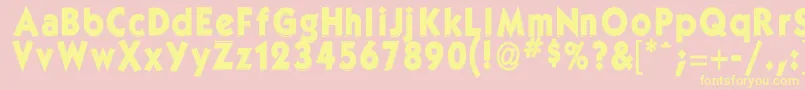 Police GorlockBold – polices jaunes sur fond rose