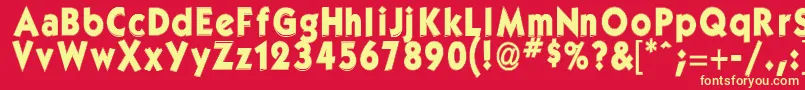 GorlockBold Font – Yellow Fonts on Red Background