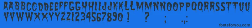 ZreaksNfi Font – Black Fonts on Blue Background