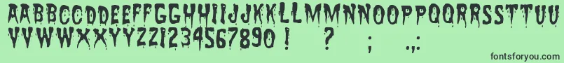 ZreaksNfi Font – Black Fonts on Green Background