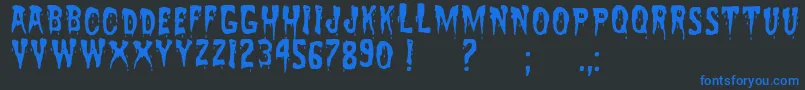 ZreaksNfi Font – Blue Fonts on Black Background