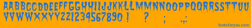 ZreaksNfi Font – Blue Fonts on Orange Background