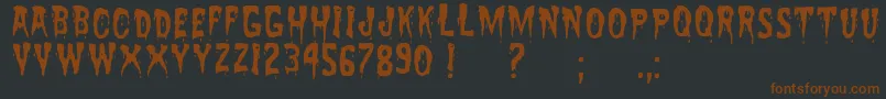 ZreaksNfi Font – Brown Fonts on Black Background