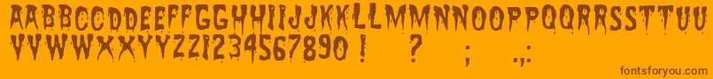 ZreaksNfi Font – Brown Fonts on Orange Background