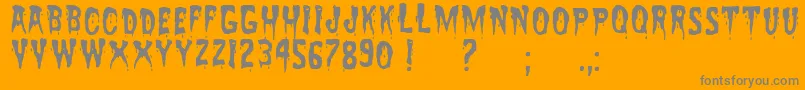 ZreaksNfi-Schriftart – Graue Schriften auf orangefarbenem Hintergrund
