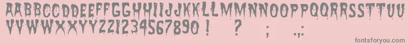 ZreaksNfi Font – Gray Fonts on Pink Background