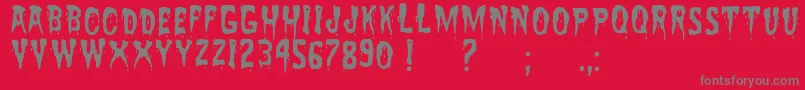 ZreaksNfi Font – Gray Fonts on Red Background