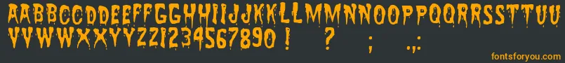 ZreaksNfi Font – Orange Fonts on Black Background