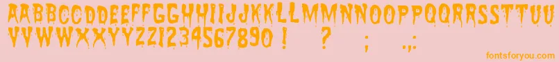 ZreaksNfi Font – Orange Fonts on Pink Background