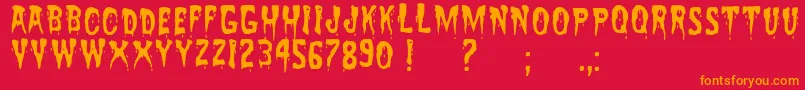 ZreaksNfi Font – Orange Fonts on Red Background