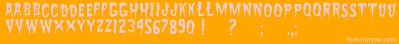 ZreaksNfi Font – Pink Fonts on Orange Background