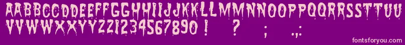ZreaksNfi Font – Pink Fonts on Purple Background