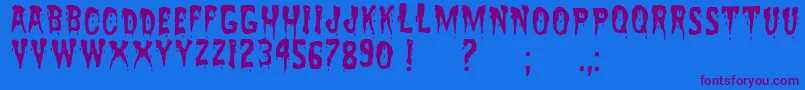 ZreaksNfi Font – Purple Fonts on Blue Background