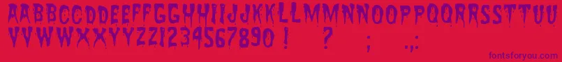 ZreaksNfi Font – Purple Fonts on Red Background