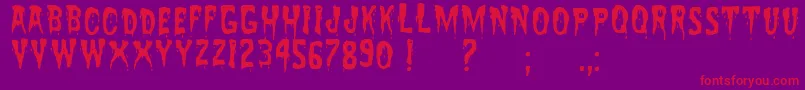 ZreaksNfi Font – Red Fonts on Purple Background