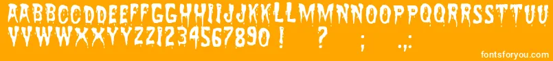 ZreaksNfi Font – White Fonts on Orange Background