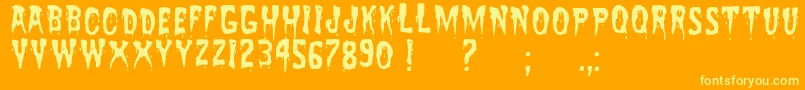 ZreaksNfi Font – Yellow Fonts on Orange Background