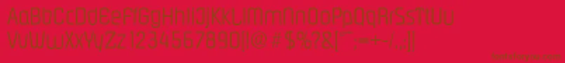 PasadenaserialLightRegular Font – Brown Fonts on Red Background