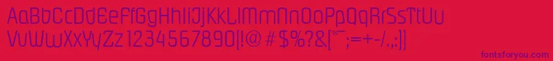 PasadenaserialLightRegular Font – Purple Fonts on Red Background