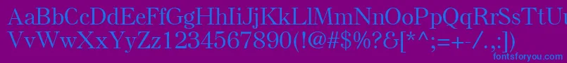 ElseLtMedium-fontti – siniset fontit violetilla taustalla