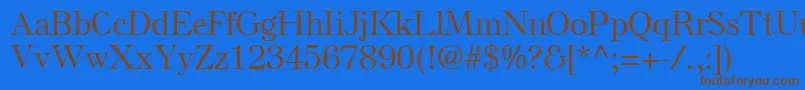 Police ElseLtMedium – polices brunes sur fond bleu