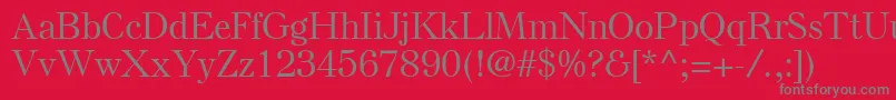 フォントElseLtMedium – 赤い背景に灰色の文字