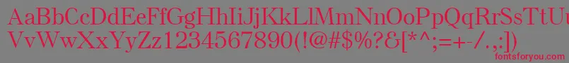 ElseLtMedium-Schriftart – Rote Schriften auf grauem Hintergrund