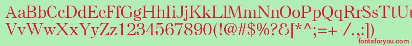 ElseLtMedium Font – Red Fonts on Green Background