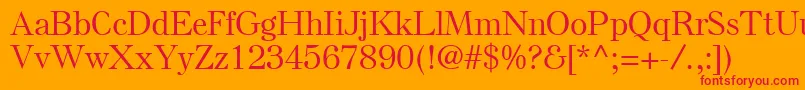 ElseLtMedium Font – Red Fonts on Orange Background