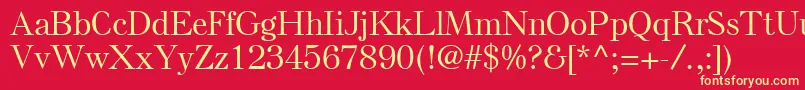 ElseLtMedium Font – Yellow Fonts on Red Background