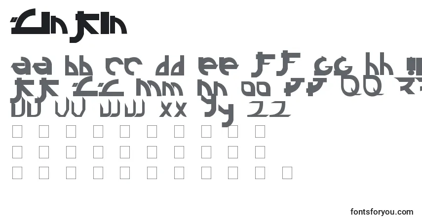 Czcionka Linkin – alfabet, cyfry, specjalne znaki
