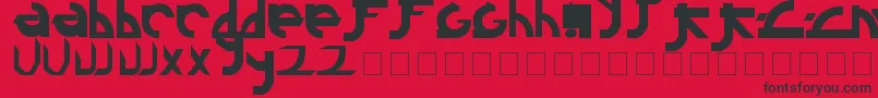フォントLinkin – 赤い背景に黒い文字