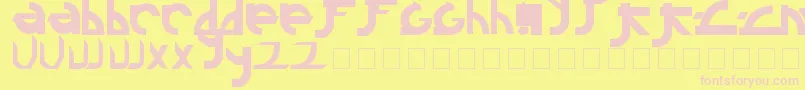 Linkin-fontti – vaaleanpunaiset fontit keltaisella taustalla