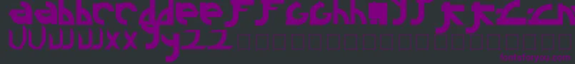 Czcionka Linkin – fioletowe czcionki na czarnym tle