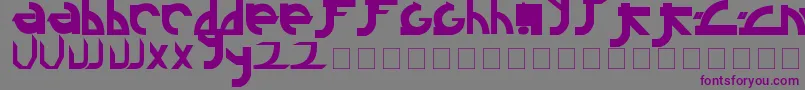 フォントLinkin – 紫色のフォント、灰色の背景