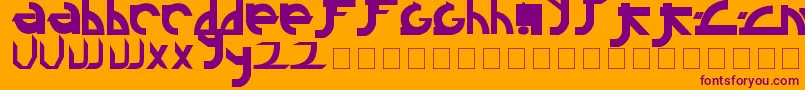 Linkin-fontti – violetit fontit oranssilla taustalla
