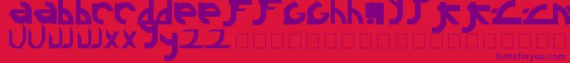 Linkin Font – Purple Fonts on Red Background