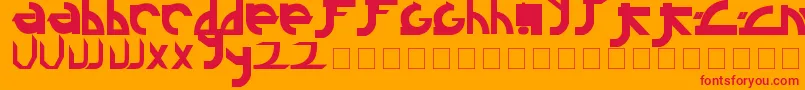 Linkin Font – Red Fonts on Orange Background