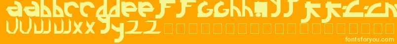 More about Linkin Font Linkin Font – Yellow Fonts on Orange Background