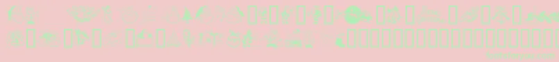 Xmasclip Font – Green Fonts on Pink Background
