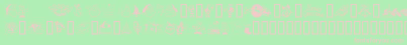 Xmasclip-Schriftart – Rosa Schriften auf grünem Hintergrund