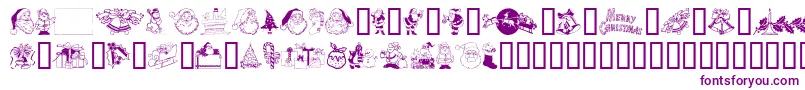 Xmasclip Font – Purple Fonts on White Background