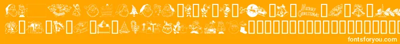 Xmasclip Font – White Fonts on Orange Background