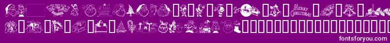 Xmasclip Font – White Fonts on Purple Background