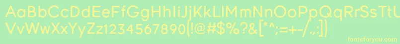 fuente Young – Fuentes Amarillas Sobre Fondo Verde