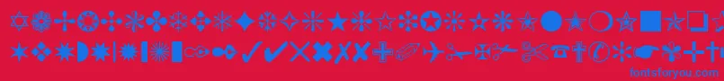 PierreDingbats Font – Blue Fonts on Red Background
